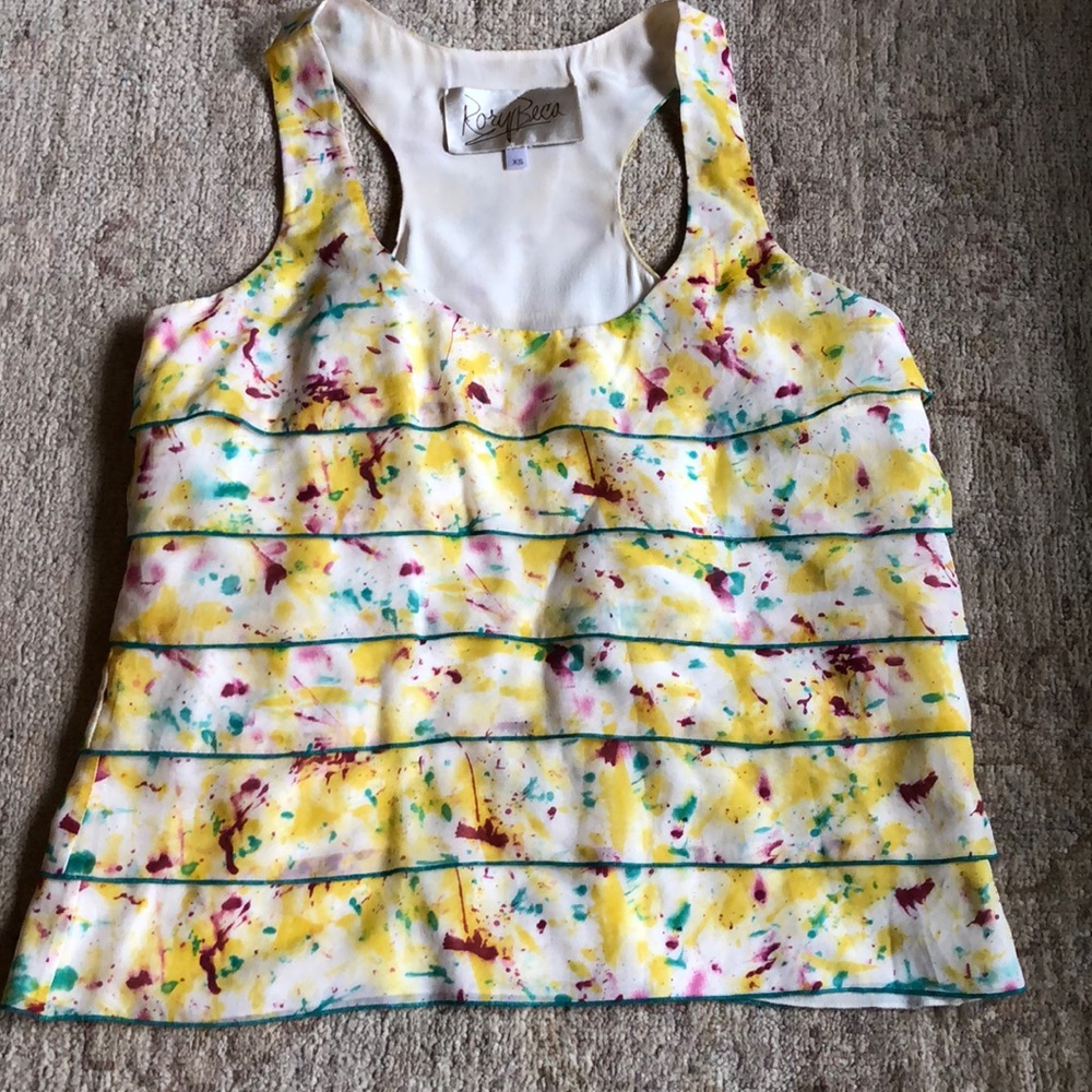 BOHO Rory Beca Flowy 6 Tier Ruffled Top - Picture 2 of 6